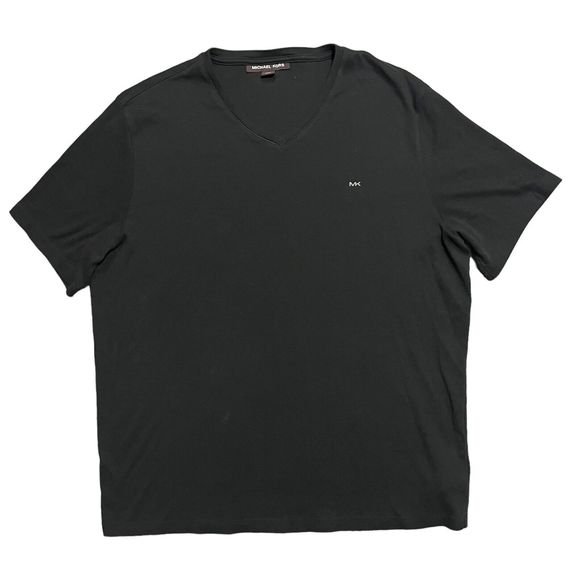 Michael Kors Black V-Neck Shirt Pullover Mens Size Large - Picture 1 of 7